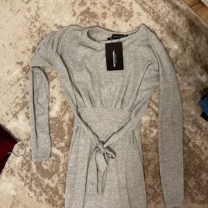 Tie waist midi dress